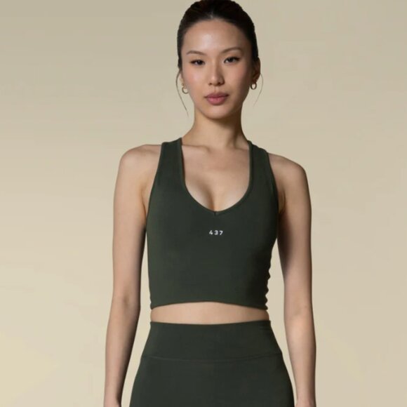 437 The Halter Tank - Forest Green - Picture 1 of 2